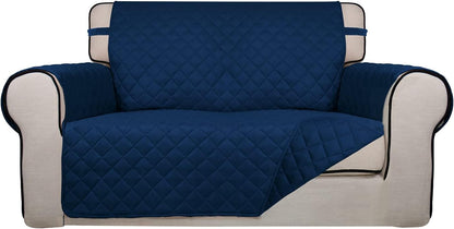 Reversible Quilted Sofa Cover Dog Couch Covers for Sofa, 66 in | Gray/Light Gray, Water Resistant Couch Protector, Washable Pet Couch Cover with Non Slip and Elastic Straps For Kids - Colors B
