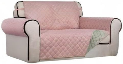 Reversible Quilted Sofa Cover Dog Couch Covers for Sofa, 66 in | Gray/Light Gray, Water Resistant Couch Protector, Washable Pet Couch Cover with Non Slip and Elastic Straps For Kids - Colors B