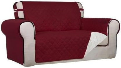 Reversible Quilted Sofa Cover Dog Couch Covers for Sofa, 66 in | Gray/Light Gray, Water Resistant Couch Protector, Washable Pet Couch Cover with Non Slip and Elastic Straps For Kids - Colors B