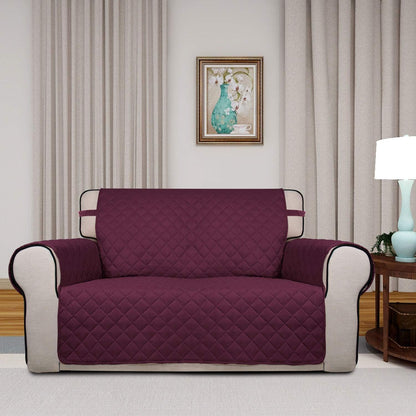 Reversible Quilted Sofa Cover Dog Couch Covers for Sofa, 66 in | Gray/Light Gray, Water Resistant Couch Protector, Washable Pet Couch Cover with Non Slip and Elastic Straps For Kids - Colors B