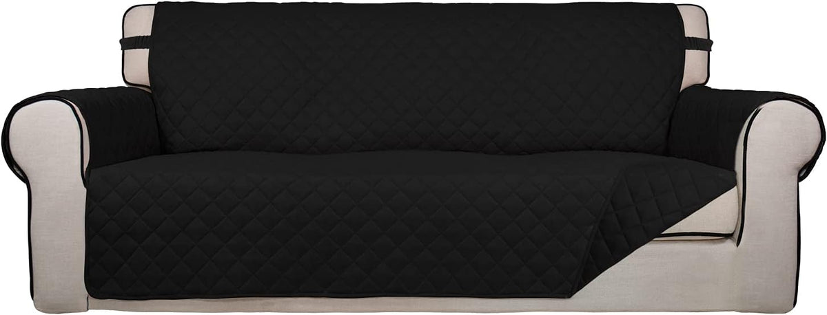Reversible Quilted Sofa Cover Dog Couch Covers for Sofa, 66 in | Gray/Light Gray, Water Resistant Couch Protector, Washable Pet Couch Cover with Non Slip and Elastic Straps For Kids - Colors B