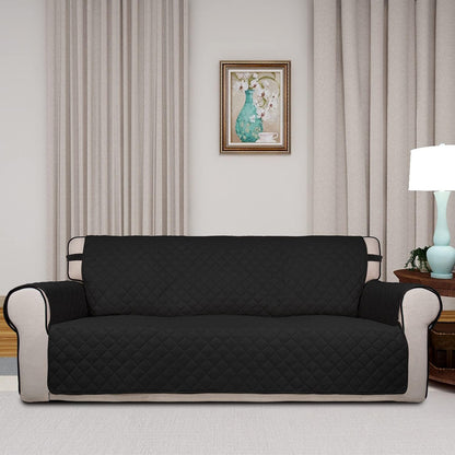 Reversible Quilted Sofa Cover Dog Couch Covers for Sofa, 66 in | Gray/Light Gray, Water Resistant Couch Protector, Washable Pet Couch Cover with Non Slip and Elastic Straps For Kids - Colors B