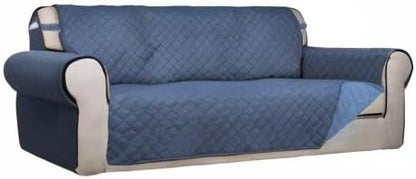 Reversible Quilted Sofa Cover Dog Couch Covers for Sofa, 66 in | Gray/Light Gray, Water Resistant Couch Protector, Washable Pet Couch Cover with Non Slip and Elastic Straps For Kids - Colors B
