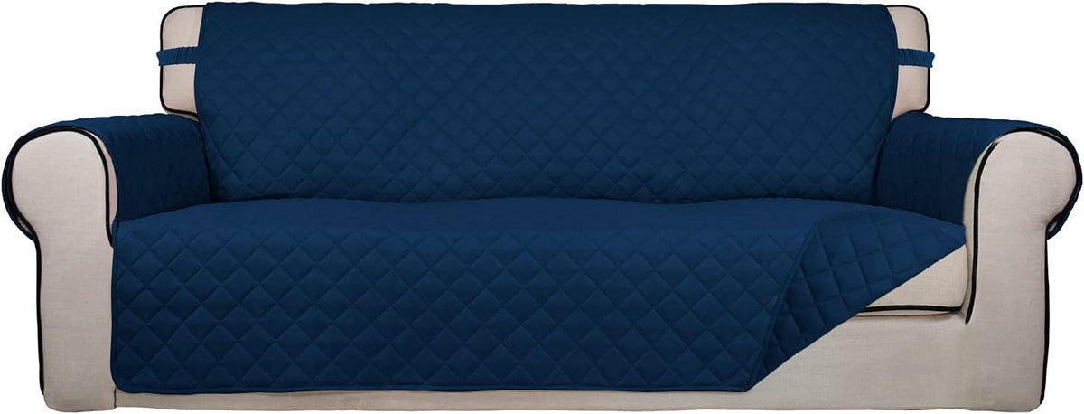 Reversible Quilted Sofa Cover Dog Couch Covers for Sofa, 66 in | Gray/Light Gray, Water Resistant Couch Protector, Washable Pet Couch Cover with Non Slip and Elastic Straps For Kids - Colors B