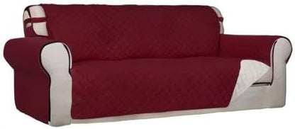 Reversible Quilted Sofa Cover Dog Couch Covers for Sofa, 66 in | Gray/Light Gray, Water Resistant Couch Protector, Washable Pet Couch Cover with Non Slip and Elastic Straps For Kids - Colors B