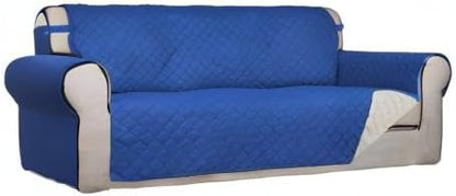 Reversible Quilted Sofa Cover Dog Couch Covers for Sofa, 66 in | Gray/Light Gray, Water Resistant Couch Protector, Washable Pet Couch Cover with Non Slip and Elastic Straps For Kids - Colors B