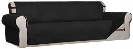 Reversible Quilted Sofa Cover Dog Couch Covers for Sofa, 66 in | Gray/Light Gray, Water Resistant Couch Protector, Washable Pet Couch Cover with Non Slip and Elastic Straps For Kids - Colors B