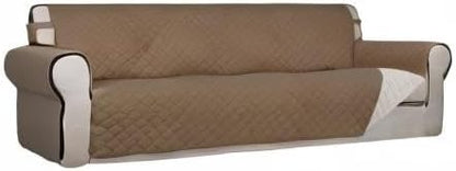 Reversible Quilted Sofa Cover Dog Couch Covers for Sofa, 66 in | Gray/Light Gray, Water Resistant Couch Protector, Washable Pet Couch Cover with Non Slip and Elastic Straps For Kids - Colors B