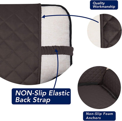 Reversible Quilted Sofa Cover Dog Couch Covers for Sofa, 66 in | Gray/Light Gray, Water Resistant Couch Protector, Washable Pet Couch Cover with Non Slip and Elastic Straps For Kids - Colors B