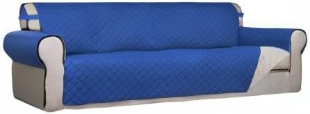 Reversible Quilted Sofa Cover Dog Couch Covers for Sofa, 66 in | Gray/Light Gray, Water Resistant Couch Protector, Washable Pet Couch Cover with Non Slip and Elastic Straps For Kids - Colors B
