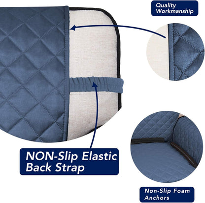 Reversible Quilted Sofa Cover Dog Couch Covers for Sofa, 66 in | Gray/Light Gray, Water Resistant Couch Protector, Washable Pet Couch Cover with Non Slip and Elastic Straps For Kids - Colors B