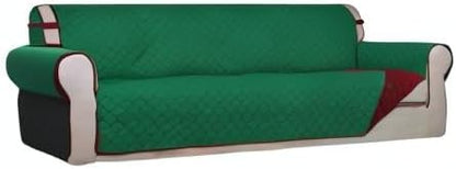 Reversible Quilted Sofa Cover Dog Couch Covers for Sofa, 66 in | Gray/Light Gray, Water Resistant Couch Protector, Washable Pet Couch Cover with Non Slip and Elastic Straps For Kids - Colors B