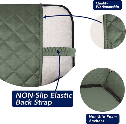 Reversible Quilted Sofa Cover Dog Couch Covers for Sofa, 66 in | Gray/Light Gray, Water Resistant Couch Protector, Washable Pet Couch Cover with Non Slip and Elastic Straps For Kids - Colors B