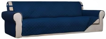 Reversible Quilted Sofa Cover Dog Couch Covers for Sofa, 66 in | Gray/Light Gray, Water Resistant Couch Protector, Washable Pet Couch Cover with Non Slip and Elastic Straps For Kids - Colors B
