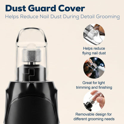 Dog Nail Grinder for Large Dogs, Quiet 6-Speed with LED Light
