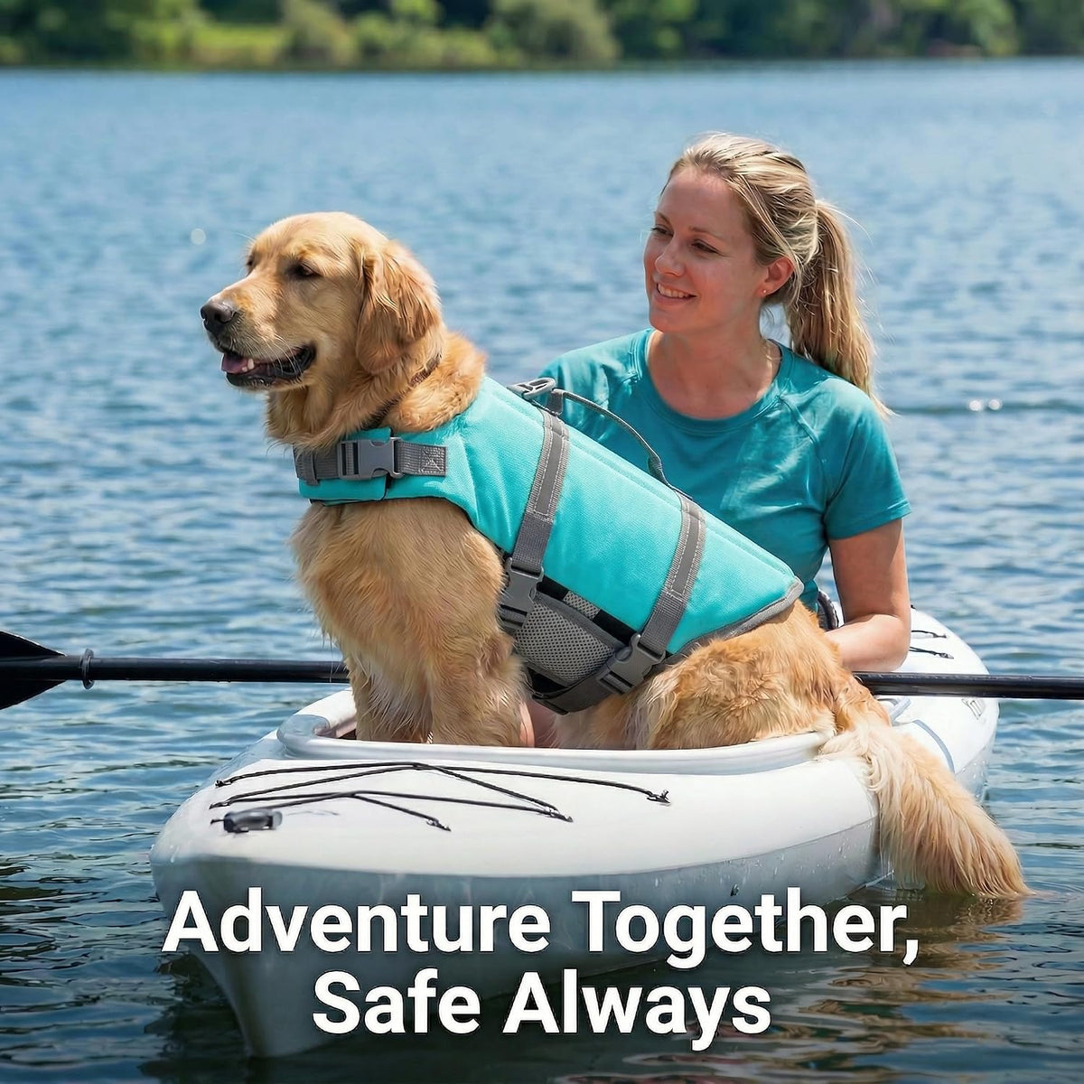 Dog Life Jacket with Rescue Handle, Dog Life Vest for Swimming Boating, Adjustable Reflective Puppy Swim Vest with Superior Buoyancy for Small Medium Large Dogs