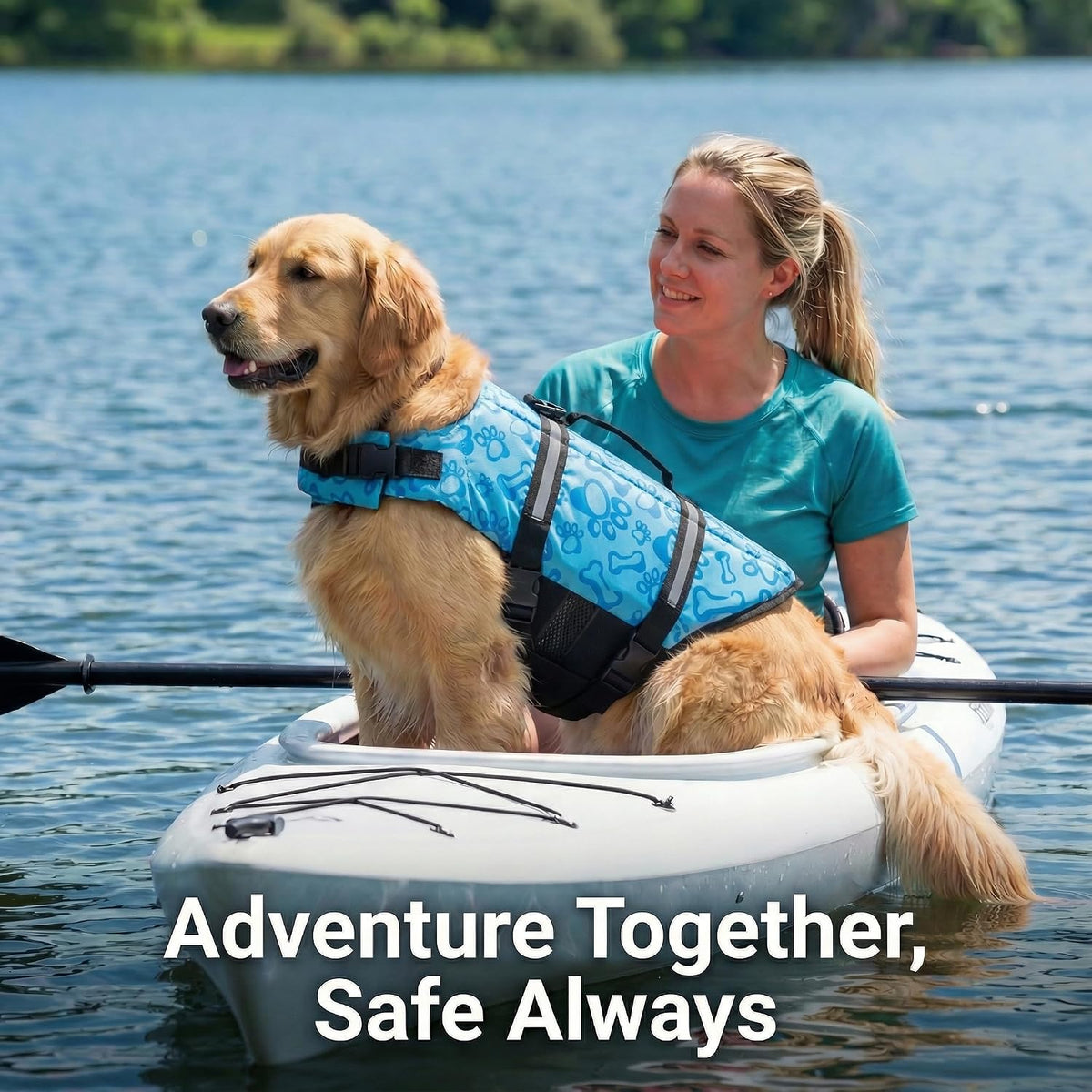Dog Life Jacket with Rescue Handle, Dog Life Vest for Swimming Boating, Adjustable Reflective Puppy Swim Vest with Superior Buoyancy for Small Medium Large Dogs