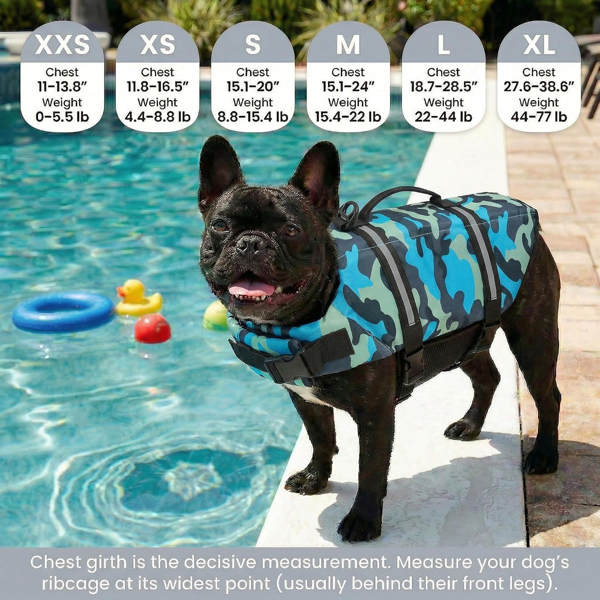 Dog Life Jacket with Rescue Handle, Dog Life Vest for Swimming Boating, Adjustable Reflective Puppy Swim Vest with Superior Buoyancy for Small Medium Large Dogs