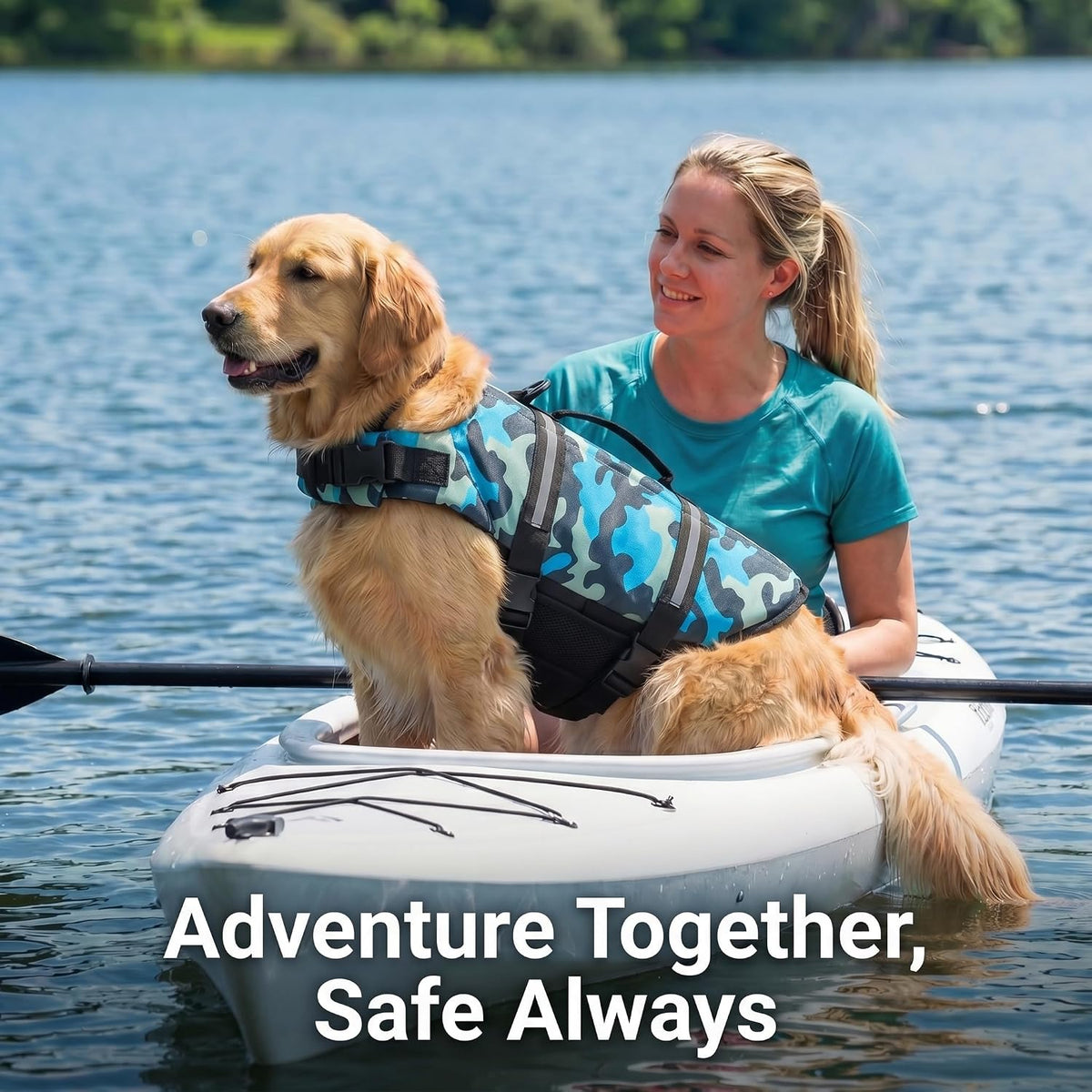 Dog Life Jacket with Rescue Handle, Dog Life Vest for Swimming Boating, Adjustable Reflective Puppy Swim Vest with Superior Buoyancy for Small Medium Large Dogs