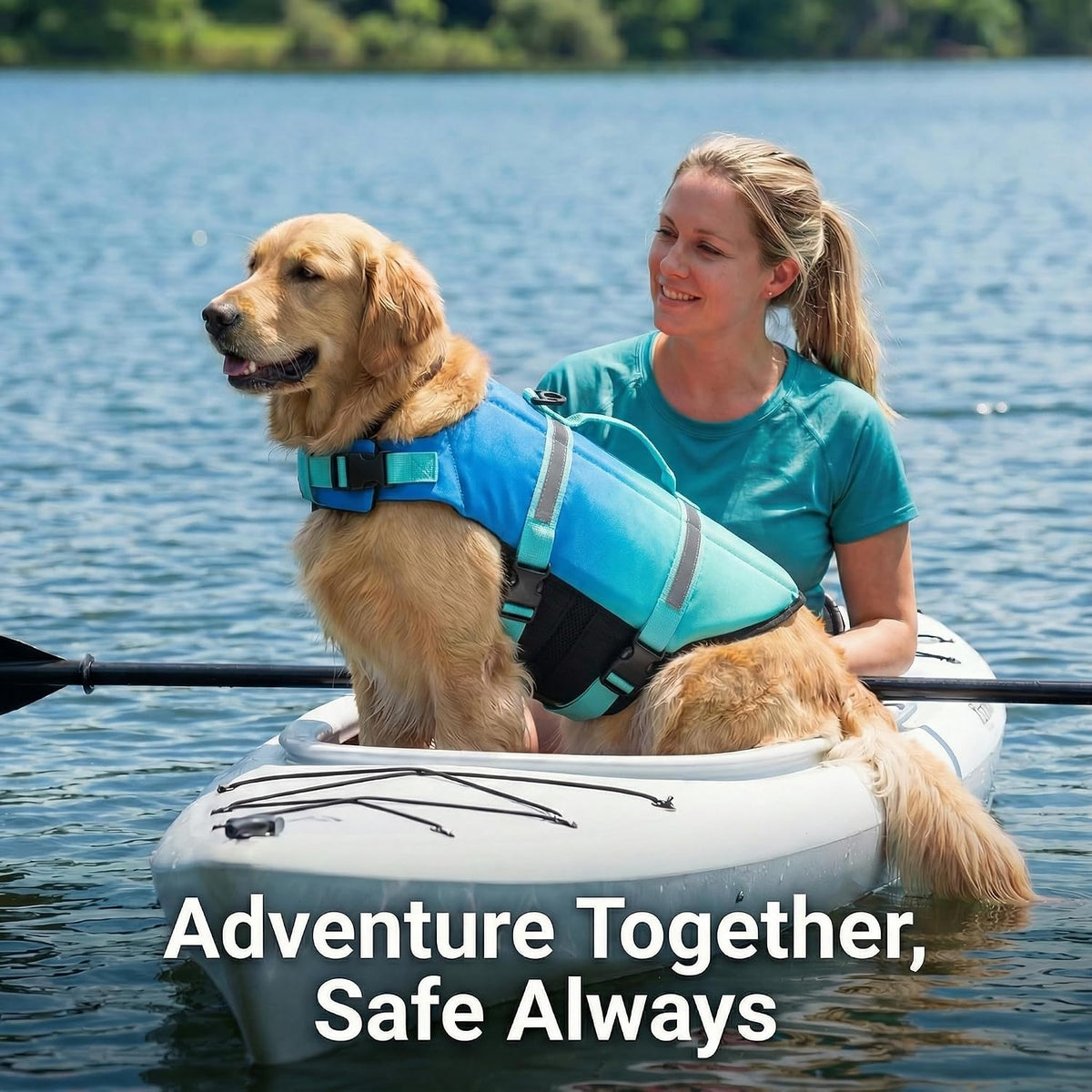 Dog Life Jacket with Rescue Handle, Dog Life Vest for Swimming Boating, Adjustable Reflective Puppy Swim Vest with Superior Buoyancy for Small Medium Large Dogs
