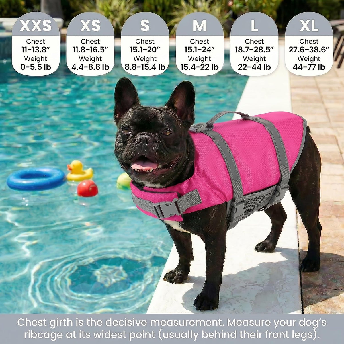 Dog Life Jacket with Rescue Handle, Dog Life Vest for Swimming Boating, Adjustable Reflective Puppy Swim Vest with Superior Buoyancy for Small Medium Large Dogs