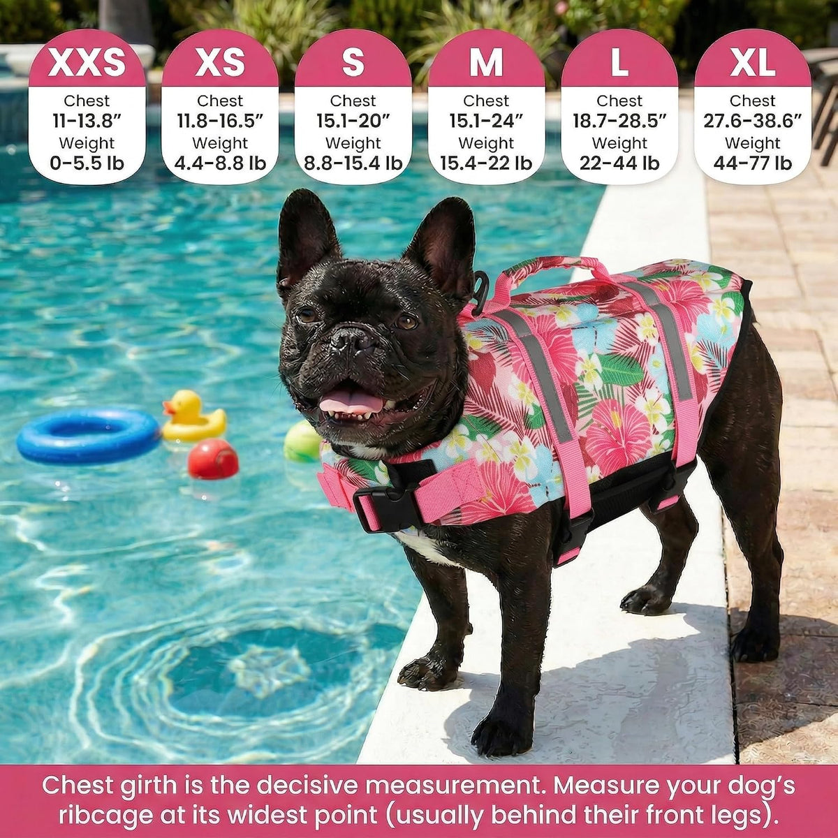 Dog Life Jacket with Rescue Handle, Dog Life Vest for Swimming Boating, Adjustable Reflective Puppy Swim Vest with Superior Buoyancy for Small Medium Large Dogs
