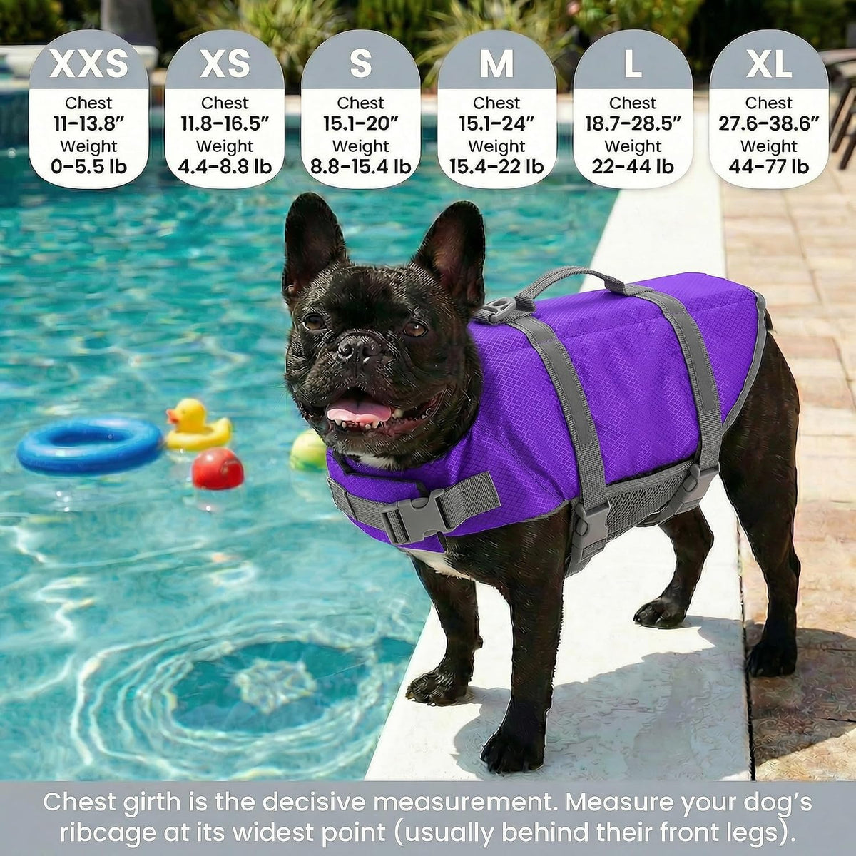 Dog Life Jacket with Rescue Handle, Dog Life Vest for Swimming Boating, Adjustable Reflective Puppy Swim Vest with Superior Buoyancy for Small Medium Large Dogs