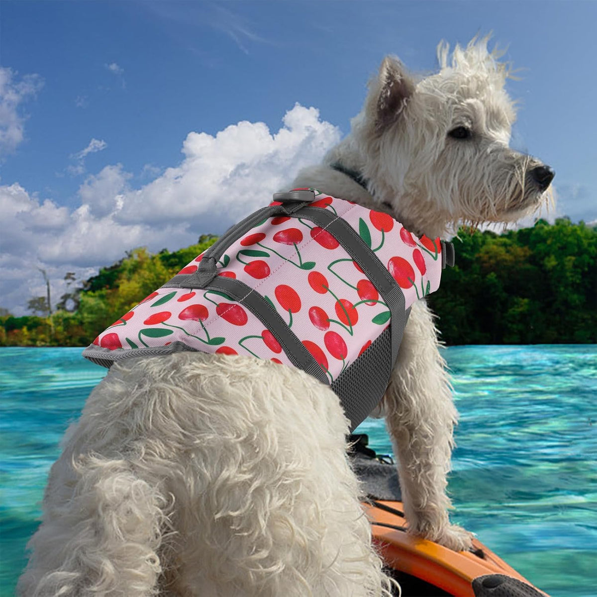 Dog Life Jacket with Rescue Handle, Dog Life Vest for Swimming Boating, Adjustable Reflective Puppy Swim Vest with Superior Buoyancy for Small Medium Large Dogs