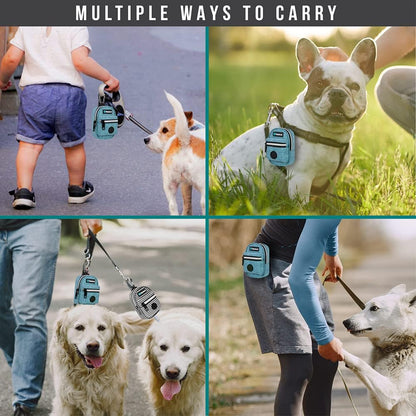 Dog Poop Bag Holder for Leash, Waste Bag Dispenser Pet Pouch, Blue