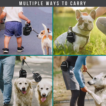 Dog Poop Bag Holder for Leash, Waste Bag Dispenser Pet Pouch, Blue