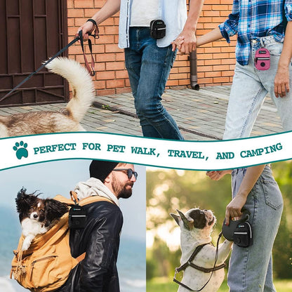 Dog Poop Bag Holder for Leash, Waste Bag Dispenser Pet Pouch, Blue