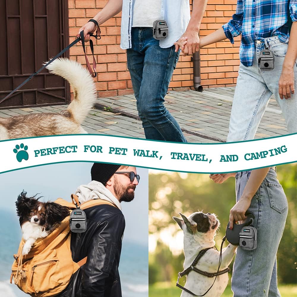 Dog Poop Bag Holder for Leash, Waste Bag Dispenser Pet Pouch, Blue