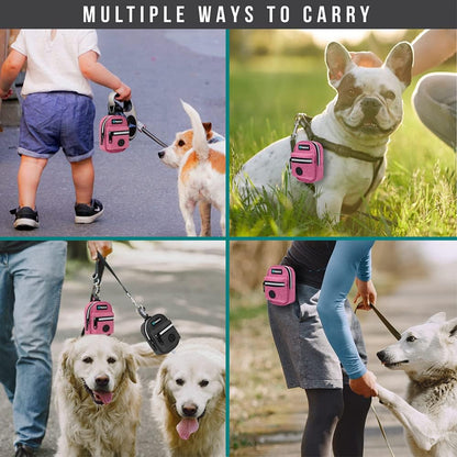 Dog Poop Bag Holder for Leash, Waste Bag Dispenser Pet Pouch, Blue