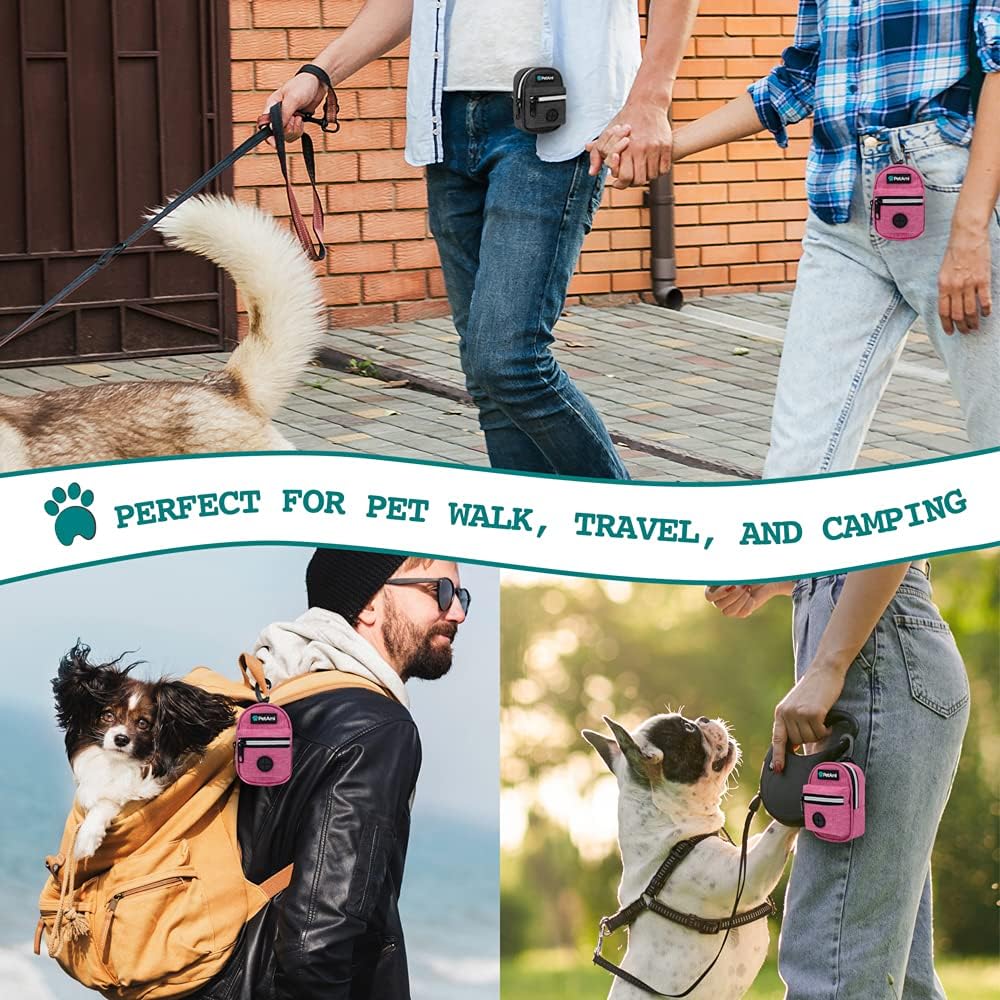 Dog Poop Bag Holder for Leash, Waste Bag Dispenser Pet Pouch, Blue