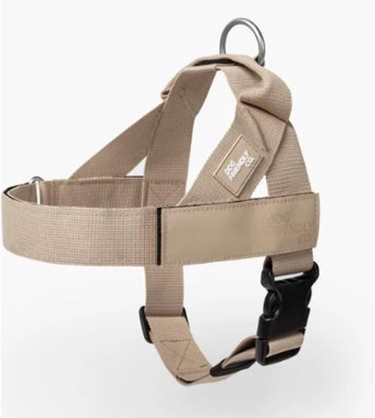 Co. Dog Harness for Medium Sized Dogs (Brown, Medium) | One Click Buckle, Chafe Resistant Webbing, Adjustable Neck & Chest, and Heavy Duty D-Ring, Sturdy Comfortable and Easy to Use