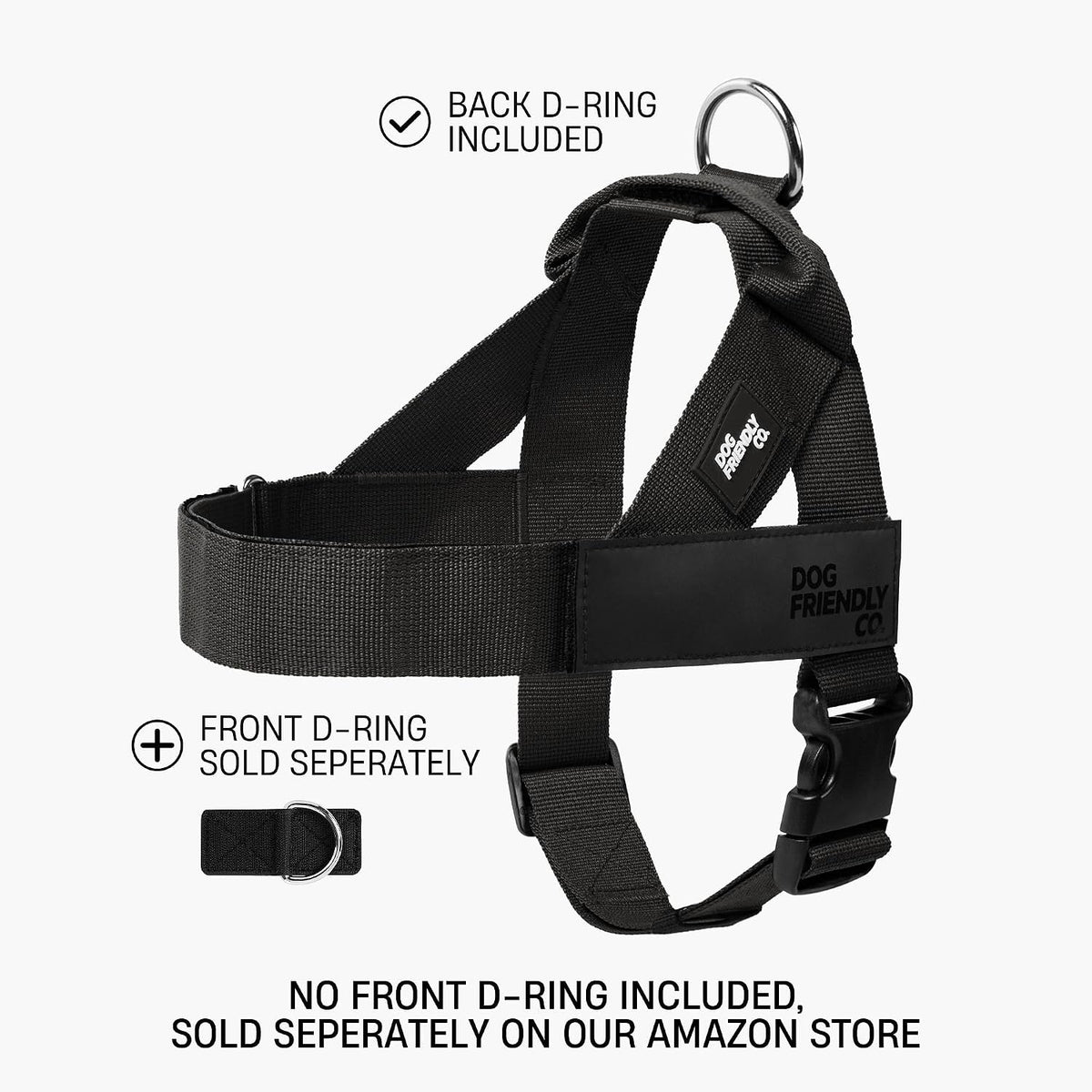Co. Dog Harness for Medium Sized Dogs (Brown, Medium) | One Click Buckle, Chafe Resistant Webbing, Adjustable Neck & Chest, and Heavy Duty D-Ring, Sturdy Comfortable and Easy to Use