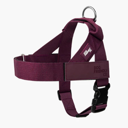 Co. Dog Harness for Medium Sized Dogs (Brown, Medium) | One Click Buckle, Chafe Resistant Webbing, Adjustable Neck & Chest, and Heavy Duty D-Ring, Sturdy Comfortable and Easy to Use