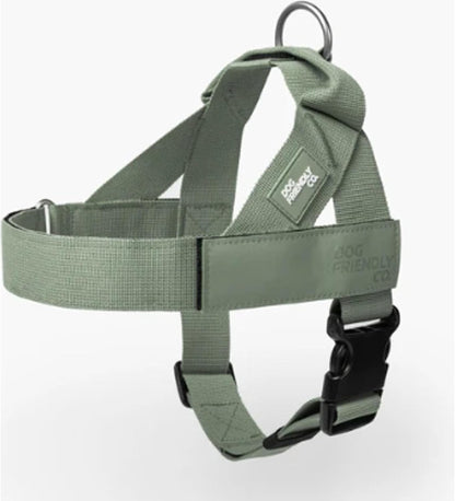 Co. Dog Harness for Medium Sized Dogs (Brown, Medium) | One Click Buckle, Chafe Resistant Webbing, Adjustable Neck & Chest, and Heavy Duty D-Ring, Sturdy Comfortable and Easy to Use