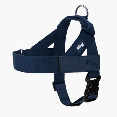 Co. Dog Harness for Medium Sized Dogs (Brown, Medium) | One Click Buckle, Chafe Resistant Webbing, Adjustable Neck & Chest, and Heavy Duty D-Ring, Sturdy Comfortable and Easy to Use