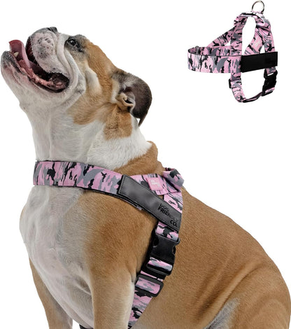 Co. Dog Harness for Medium Sized Dogs (Brown, Medium) | One Click Buckle, Chafe Resistant Webbing, Adjustable Neck & Chest, and Heavy Duty D-Ring, Sturdy Comfortable and Easy to Use