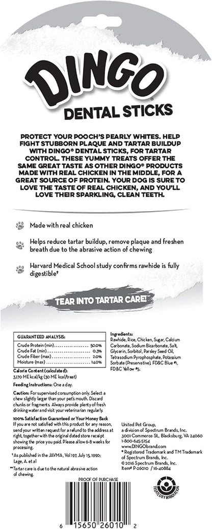 Dental Sticks Dog Treats With Real Chicken & Parsley