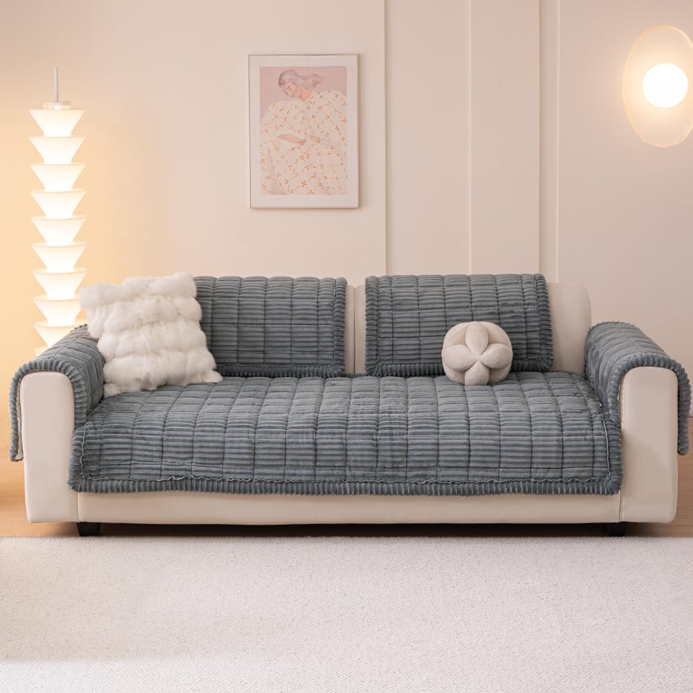 Couch Covers for Dogs Washable, Non Slip Sofa Protector Pet Friendly | Thick, Soft Furniture Cover, Against Pets Hair & Scratch, Fits Leather and Fabric Couches, 27.6" X 59"