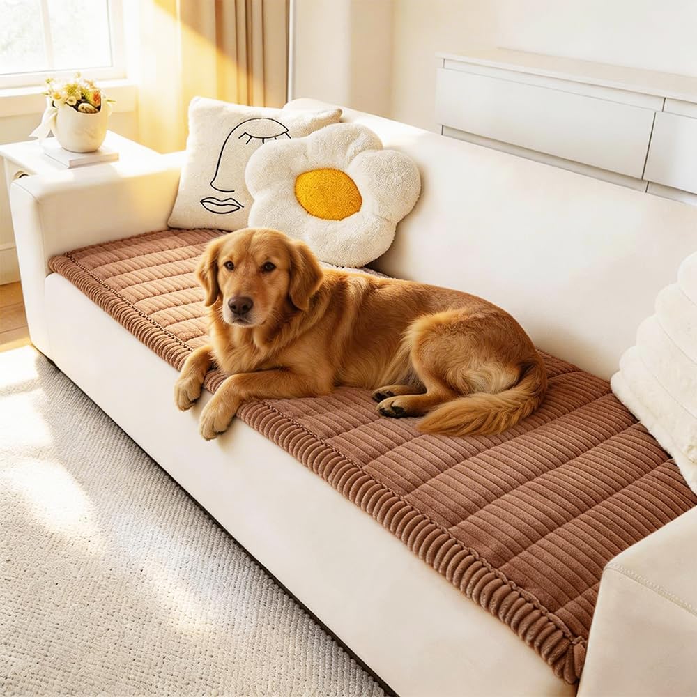 Couch Covers for Dogs Washable, Non Slip Sofa Protector Pet Friendly | Thick, Soft Furniture Cover, Against Pets Hair & Scratch, Fits Leather and Fabric Couches, 27.6" X 59"