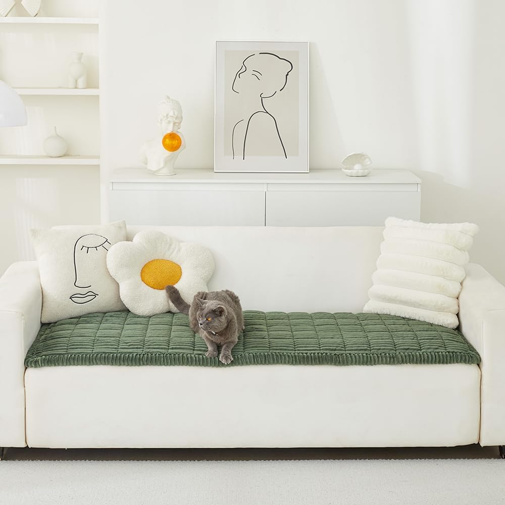 Couch Covers for Dogs Washable, Non Slip Sofa Protector Pet Friendly | Thick, Soft Furniture Cover, Against Pets Hair & Scratch, Fits Leather and Fabric Couches, 27.6" X 59"