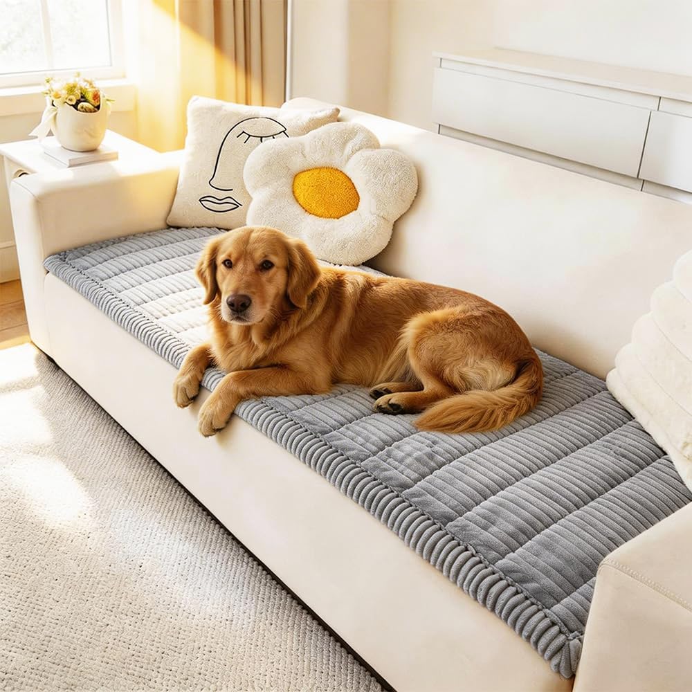Couch Covers for Dogs Washable, Non Slip Sofa Protector Pet Friendly | Thick, Soft Furniture Cover, Against Pets Hair & Scratch, Fits Leather and Fabric Couches, 27.6" X 59"