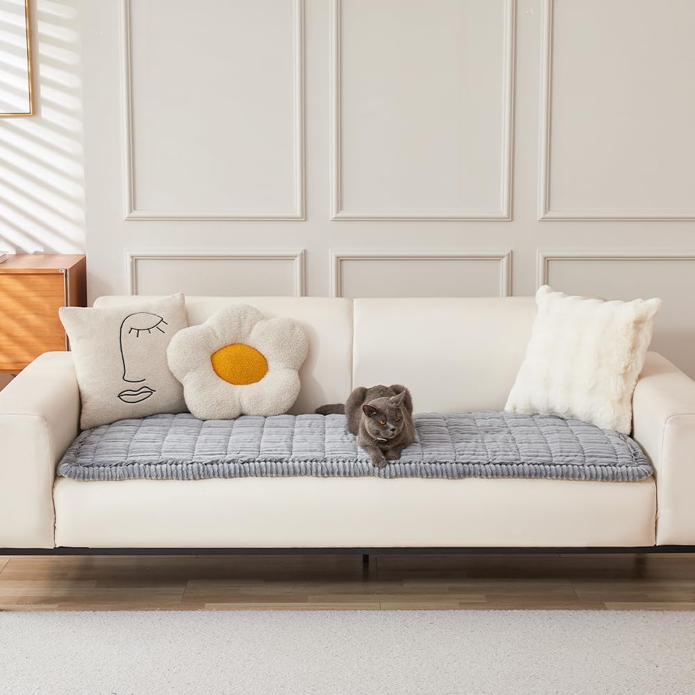 Couch Covers for Dogs Washable, Non Slip Sofa Protector Pet Friendly | Thick, Soft Furniture Cover, Against Pets Hair & Scratch, Fits Leather and Fabric Couches, 27.6" X 59"