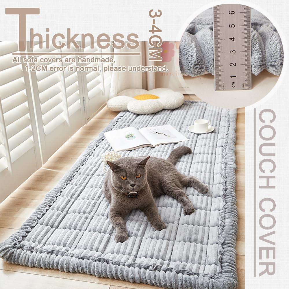 Couch Covers for Dogs Washable, Non Slip Sofa Protector Pet Friendly | Thick, Soft Furniture Cover, Against Pets Hair & Scratch, Fits Leather and Fabric Couches, 27.6" X 59"
