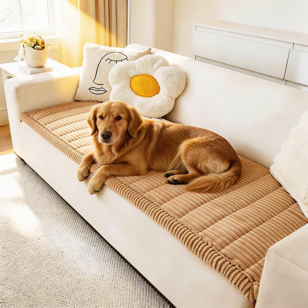 Couch Covers for Dogs Washable, Non Slip Sofa Protector Pet Friendly | Thick, Soft Furniture Cover, Against Pets Hair & Scratch, Fits Leather and Fabric Couches, 27.6" X 59"