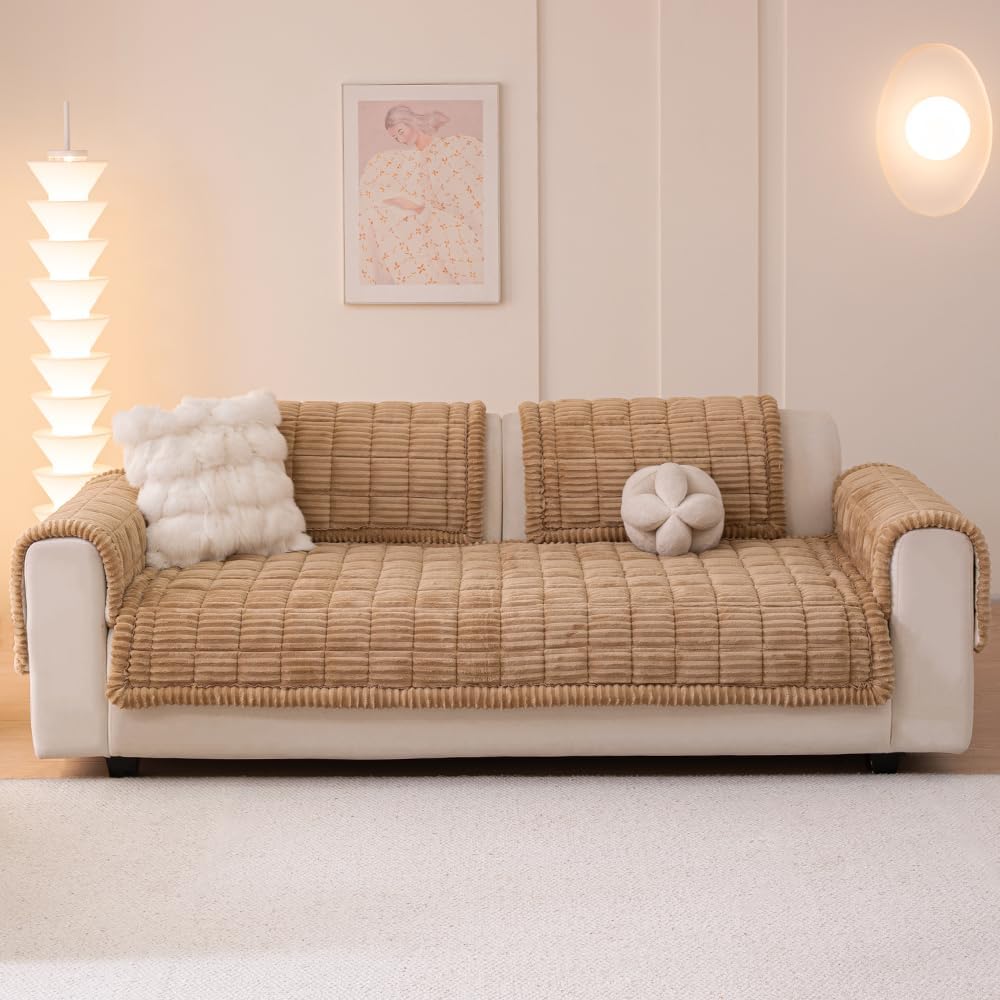 Couch Covers for Dogs Washable, Non Slip Sofa Protector Pet Friendly | Thick, Soft Furniture Cover, Against Pets Hair & Scratch, Fits Leather and Fabric Couches, 27.6" X 59"