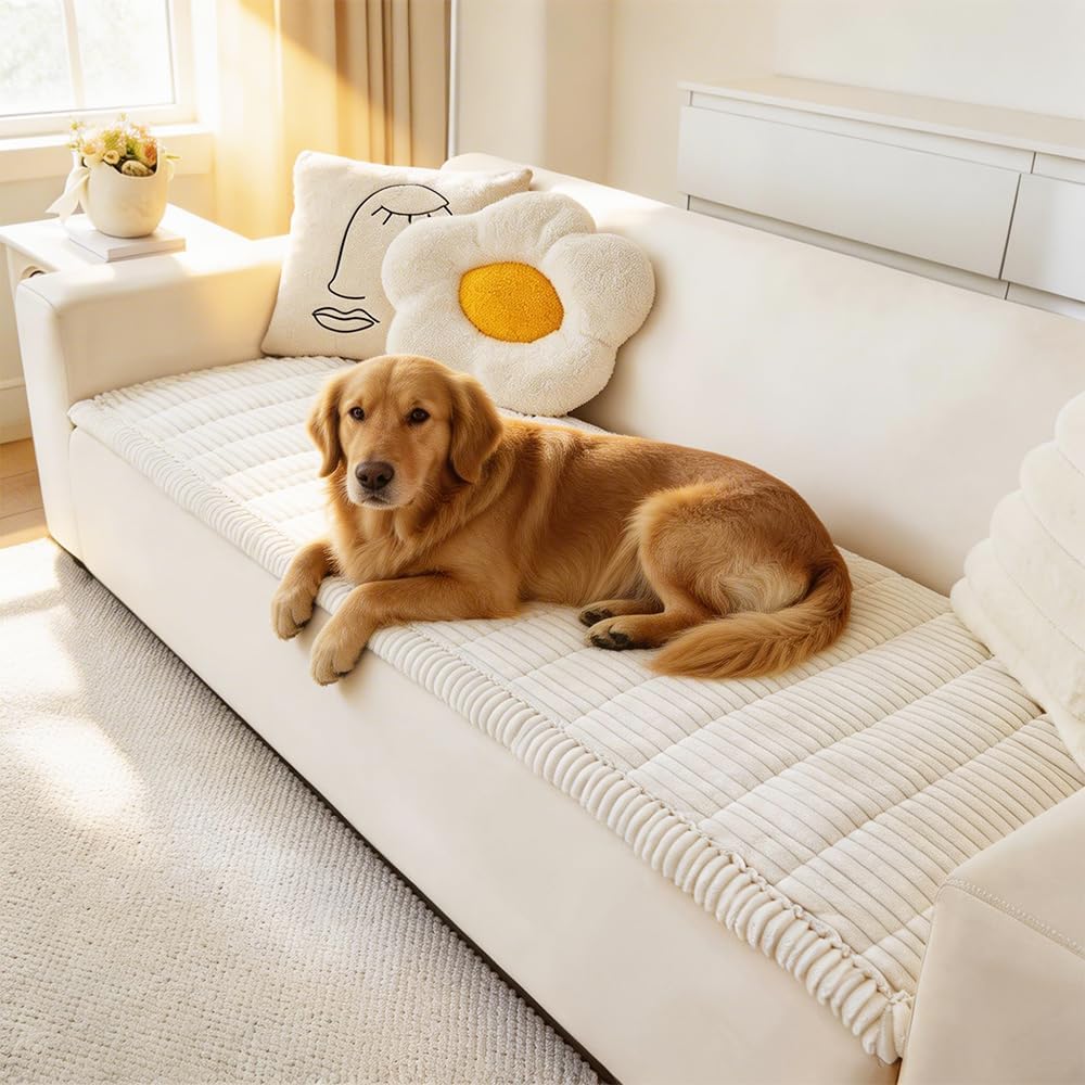 Couch Covers for Dogs Washable, Non Slip Sofa Protector Pet Friendly | Thick, Soft Furniture Cover, Against Pets Hair & Scratch, Fits Leather and Fabric Couches, 27.6" X 59"
